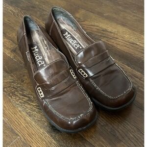 Women's MUDD vintage Brown Becky Loafers Size 8M Y2K 2000's Shoes Slip On